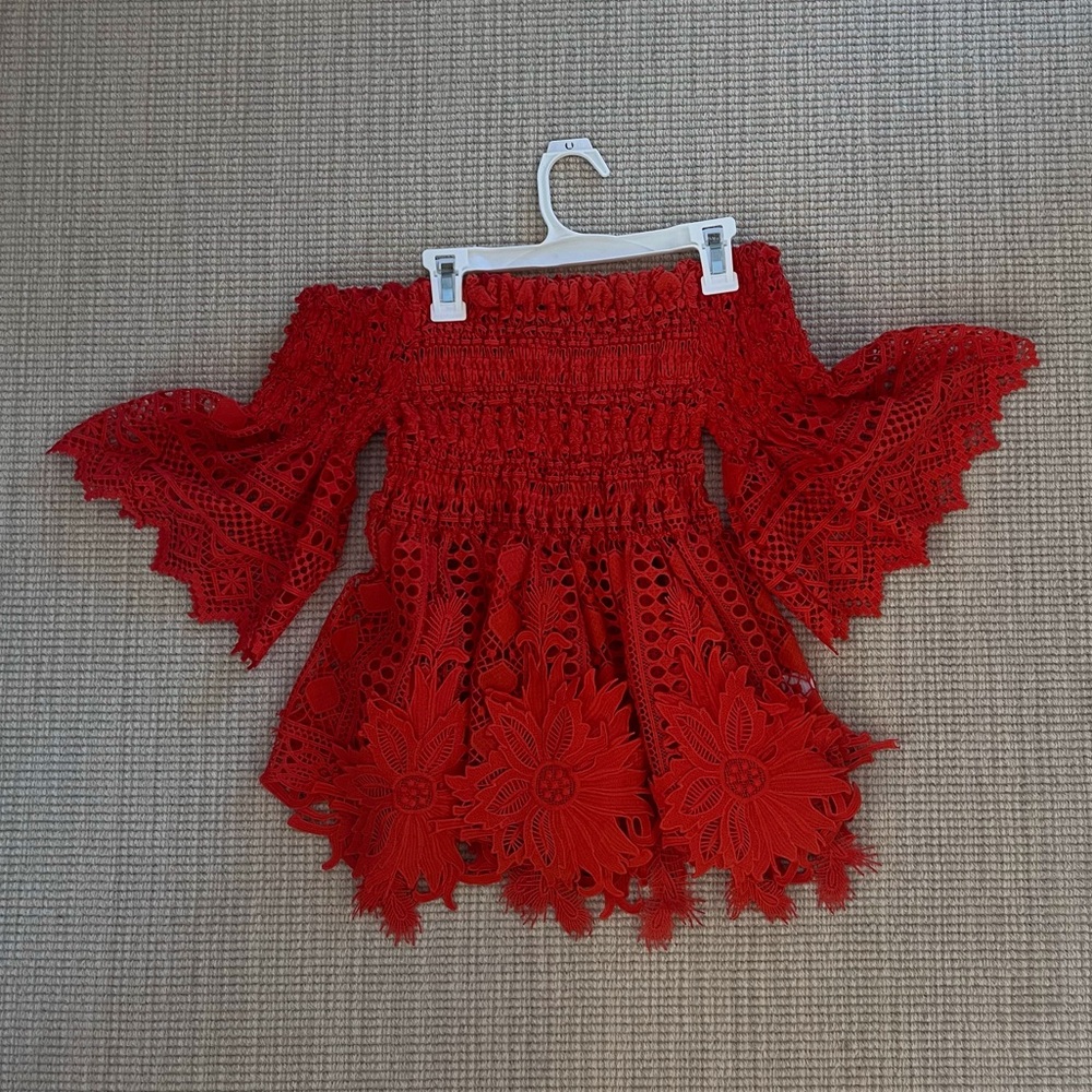 Handmade off the shoulder top from a boutique in Greece